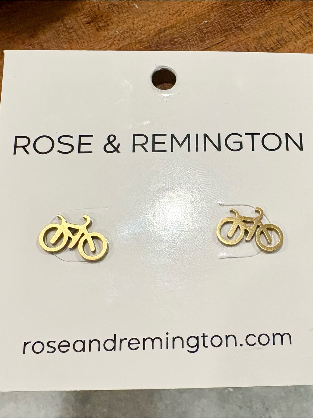 Gold Bicycle Stud Earrings - Petite Cycle Design